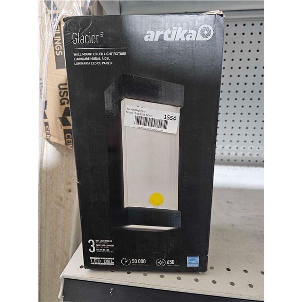 Artika Glacier Scone Wall Light with 3 Way Light Stream