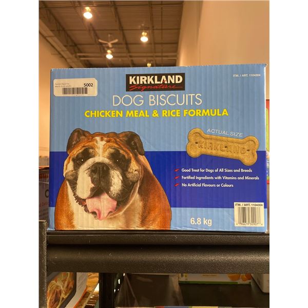 Kirkland signature dog biscuits, chicken and rice. 6.8kg