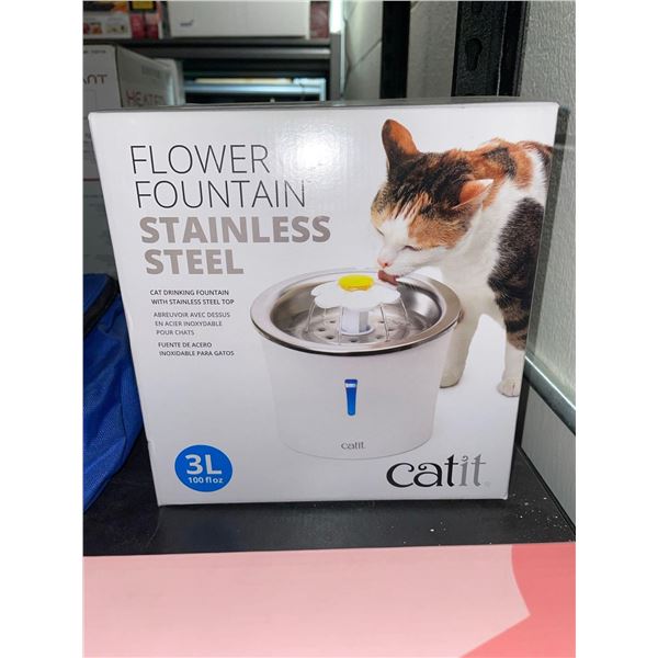 Cat it stainless steel flower fountain / water fountain for cats
