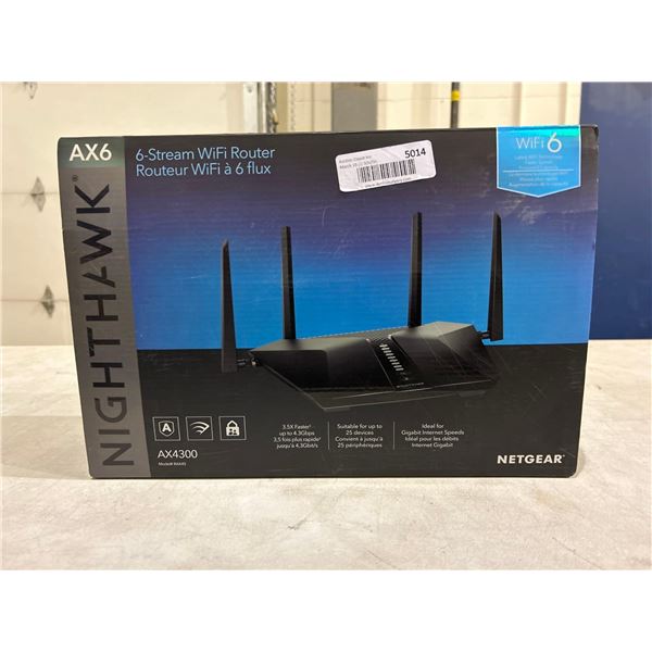 Netgear nighthawk AX6 6-stream wifi router