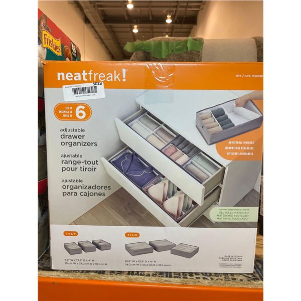 Neat freak 6 pack of drawer organizers
