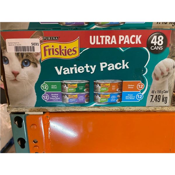 Purina Friskies variety pack of wet cat food 48x156g cans