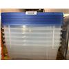 Image 1 : Lot of 6 clear plastic storage bins with lids