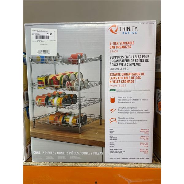 Trinity basics 2-tier stackable can organizer