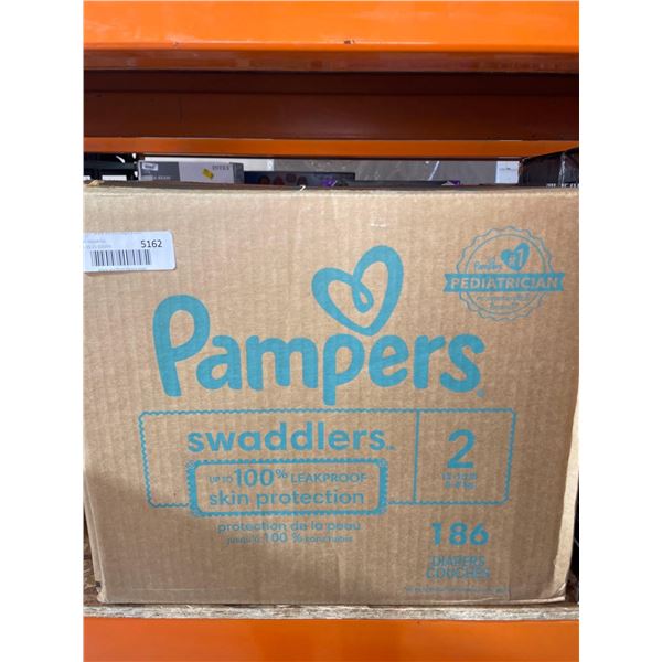 Pampers swaddlers diapers for ages 2 months, 186 diapers