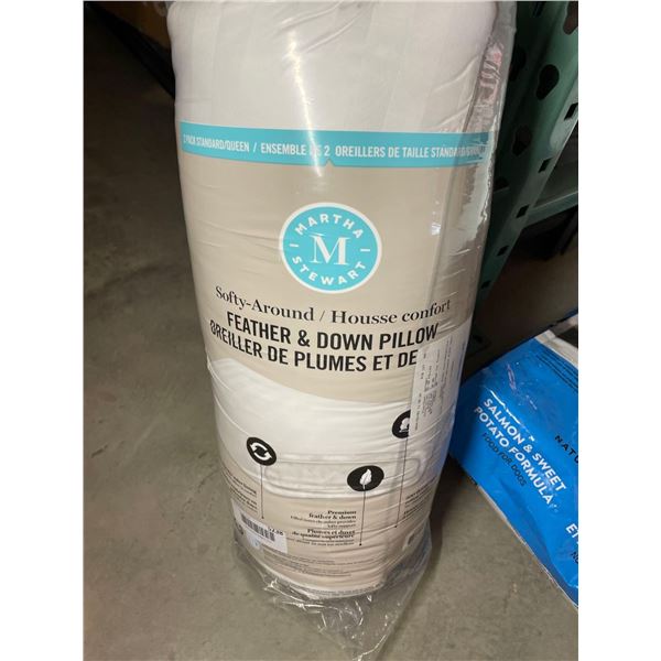 Martha Stewart 2 pack of queen size feather and down pillows