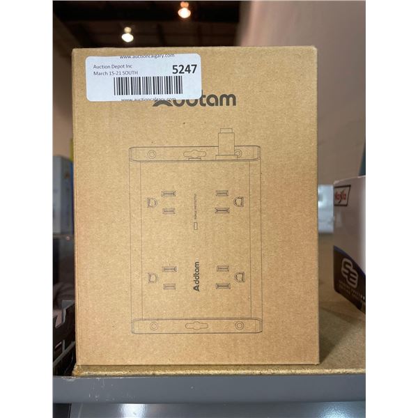 Addtam power bar with surge protector