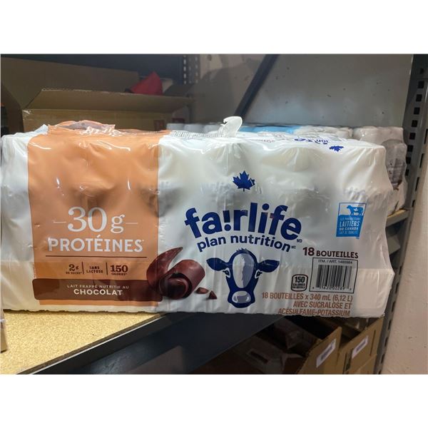 Fairlife plan nutrition chocolate protein drinks 18x340ml