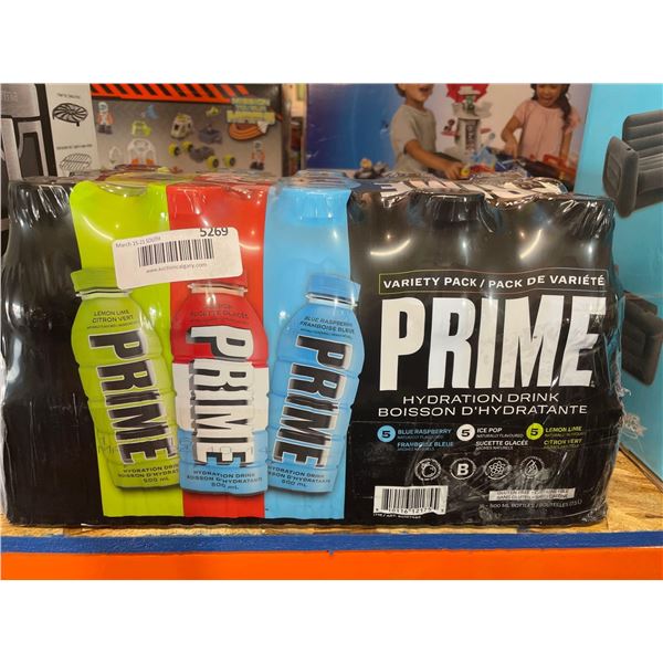 Prime hydration drinks variety pack 15x500ml