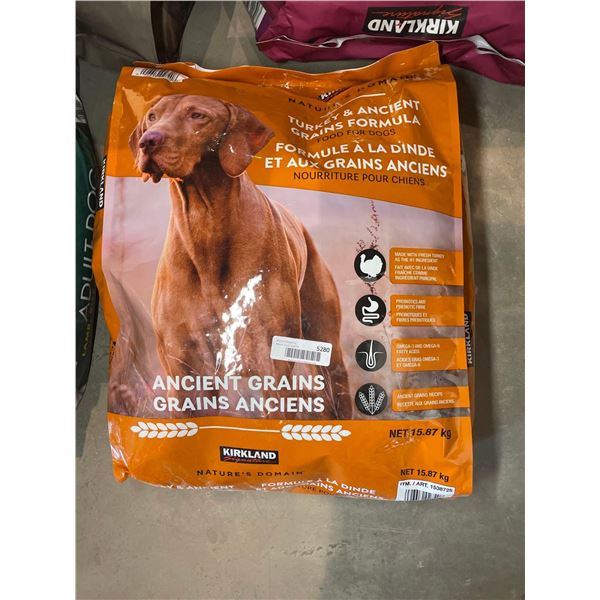 Kirkland signature turkey and ancient grains dog food 15.87kg