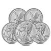 Image 1 : Lot of 5 - 2024 1 oz .999 Silver American Eagle $1 Coin BU 5 Oz Total