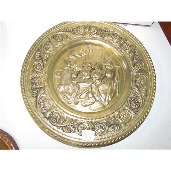 Round Brass Plate -Dinner Table