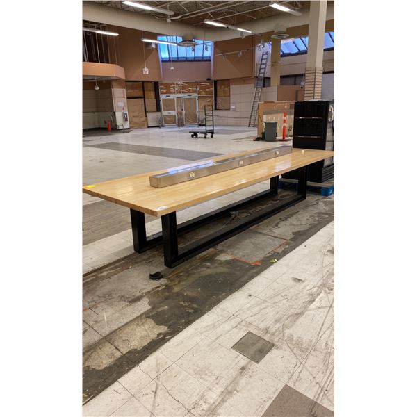 NATURAL TOP MULTI PLUG POWERED WORK SURFACE  - APPROX. 144"X 48"D X 30"H