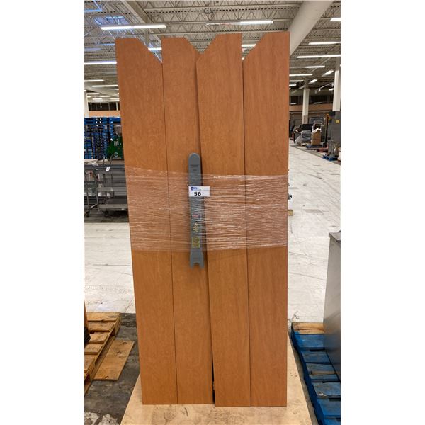 PALLET OF 4 BEACHWOOD ADJUSTABLE BULK DISPLAY SHELVING