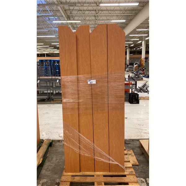 PALLET OF 4 BEACHWOOD ADJUSTABLE BULK DISPLAY SHELVING