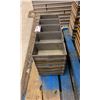 Image 2 : STACK OF STAINLESS STEEL COMMERCIAL 5 SECTION BREAD PANS - APPROX. 6