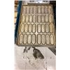 Image 2 : STACK OF 5 STAINLESS STEEL COMMERCIAL HOT DOG BUN PANS & ONE STAINLESS STEEL COMMERCIAL HAMBURGER