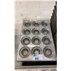 Image 1 : STACK OF 6 STAINLESS STEEL COMMERCIAL MUFFIN PANS