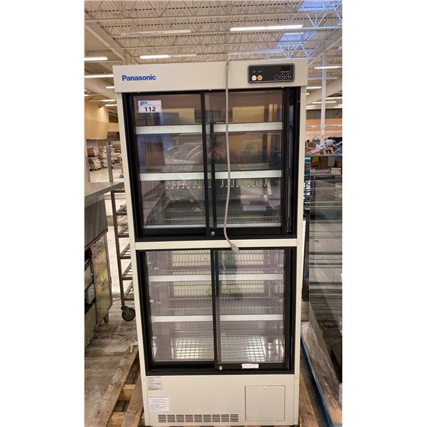 PANASONIC MPR-S313-PA COMMERCIAL 2 SECTION GLASS DOOR PHARMACEUTICAL REFRIGERATOR