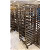 Image 2 : 18 TRAY STEEL MOBILE COMMERCIAL BAKERS BREAD RACK *NO BAKING SHEETS*