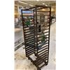 Image 2 : 18 TRAY STEEL MOBILE COMMERCIAL BAKERS BREAD RACK *NO BAKING SHEETS*