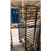 Image 2 : 18 TRAY STEEL MOBILE COMMERCIAL BAKERS BREAD RACK *NO BAKING SHEETS*