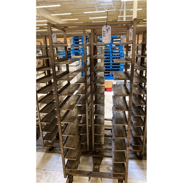 10 TRAY STEEL MOBILE COMMERCIAL BAKERS BREAD RACK *NO BAKING SHEETS*