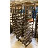 Image 2 : 10 TRAY STEEL MOBILE COMMERCIAL BAKERS BREAD RACK *NO BAKING SHEETS*