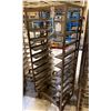Image 2 : 10 TRAY STEEL MOBILE COMMERCIAL BAKERS BREAD RACK *NO BAKING SHEETS*
