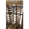 Image 2 : 15 TRAY STEEL MOBILE COMMERCIAL BAKERS BREAD RACK *NO BAKING SHEETS*