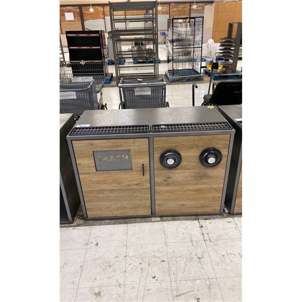 METAL COMMERCIAL SINGLE DOOR WASTE RECEPTACLE/ EQUIPMENT STAND