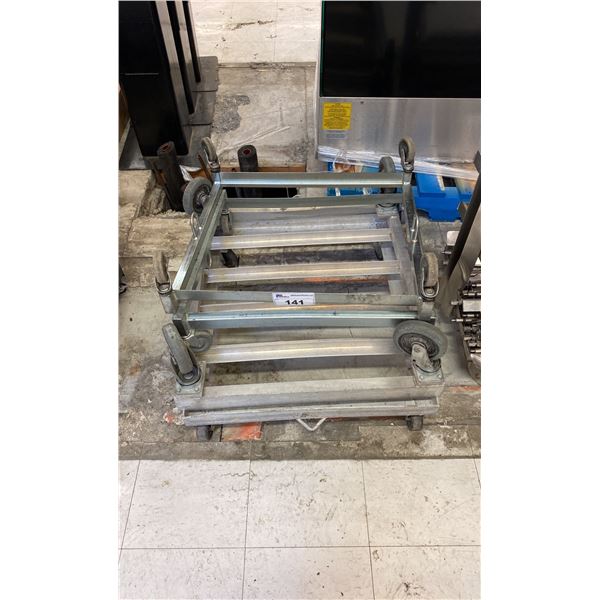 4 STAINLESS STEEL COMMERCIAL 4 WHEEL DOLLIES