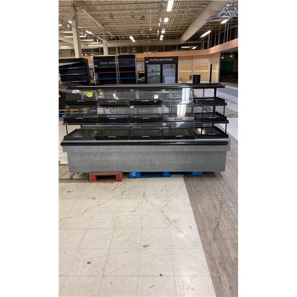 15 SECTION COMMERCIAL SELF SERVE CASE - APPROX. 96"W X 40" X 51"H