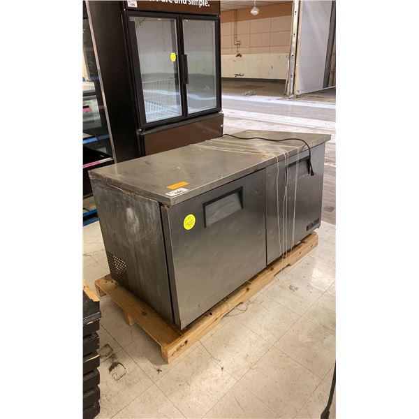 TRUE ( TUC-60F ) STAINLESS STEEL COMMERCIAL 2 DOOR REFRIGERATOR - APPROX. 60"W X 30"D X 33"H