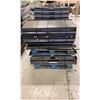 Image 2 : 2 PALLET STACK OF 48" GREY METAL GONDOLA SHELVING SHELVES
