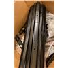 Image 2 : PALLET OF BLACK GONDOLA SHELVING PEG BOARD, PALLET OF METAL SHELVING UPRIGHTS, & PALLET BIN OF