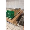 Image 2 : PALLET OF PEG BOARD, 6 MDSE END CAP PANELS, & BINS OF HOOKS / PEGS