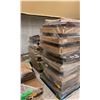 Image 2 : PALLET OF BROWN METAL 3 X 16 GONDOLA RADIUS ROUND OUTWARD END SHELVING