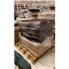 Image 2 : PALLET OF BROWN METAL 3 X 16 GONDOLA RADIUS ROUND END SHELVING