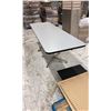 Image 2 : GREY DUAL PEDESTAL WORK SURFACE - APPROX. 96"W X 30"D X 29"H