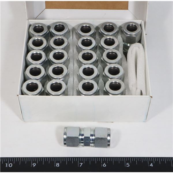 BOX OF 22 SWAGELOK 1/2" CARBON STEEL UNION S-810-
