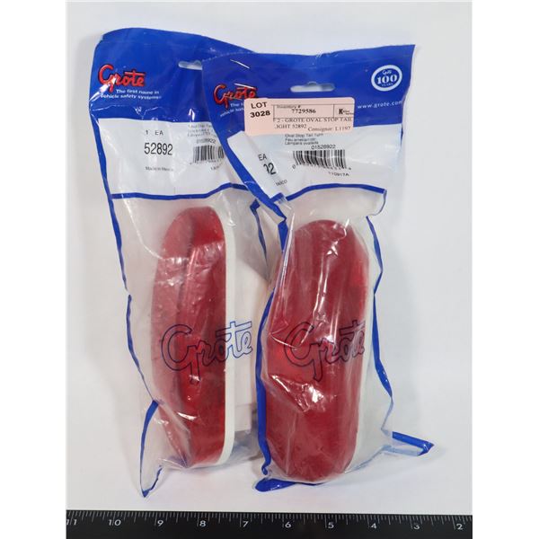 LOT OF 2 - GROTE OVAL STOP TAIL TURN LIGHT 52892