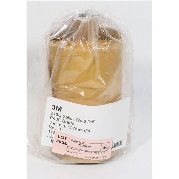 3M STIKIT P400 5" PERFORATED SANDING DISCS