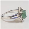 Image 2 : SILVER EMERALD RING (~SIZE 8)(~WEIGHT 3.03G)