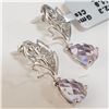 Image 2 : SILVER AMETHYST(1.9CT) EARRINGS