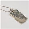 Image 2 : SILVER ENGRAVABLE TAG NECKLACE(~LENGTH 18INCHES)