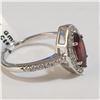 Image 2 : SILVER GARNET(2.3CT) CUBIC ZIRCONIA RING