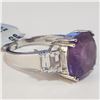 Image 2 : SILVER AMETHYST(9.4CT) RING (~SIZE 10)