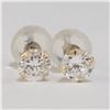 Image 1 : 14K YELLOW GOLD CUBIC ZIRCONIA EARRINGS