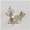 Image 3 : 14K YELLOW GOLD CUBIC ZIRCONIA EARRINGS